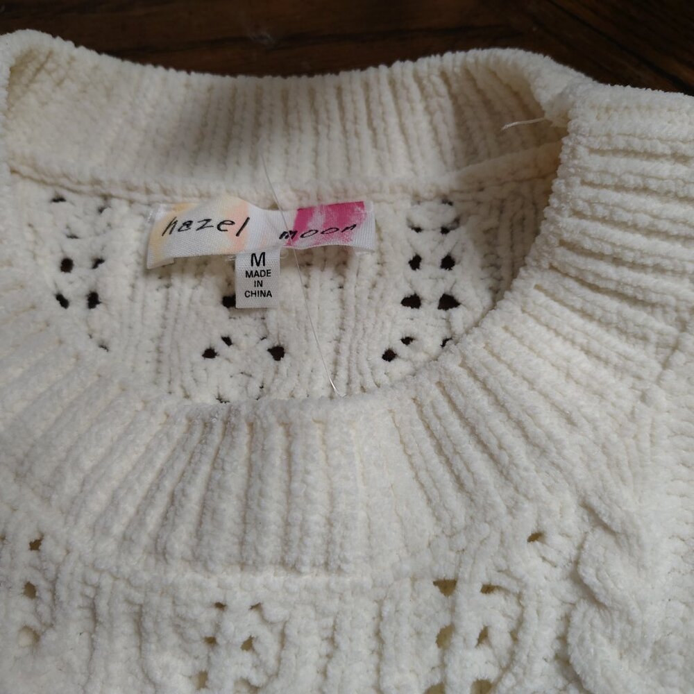 Warm and Beautiful Long Sleeve Sweater Ivory Color - Picture 2 of 5